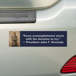 American President John Kennedy Painted Portrait Bumper Sticker