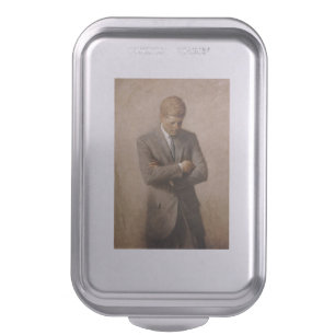 American President John Kennedy Painted Portrait Cake Pan