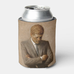American President John Kennedy Painted Portrait  Can Cooler