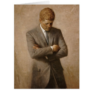 American President John Kennedy Painted Portrait Cards