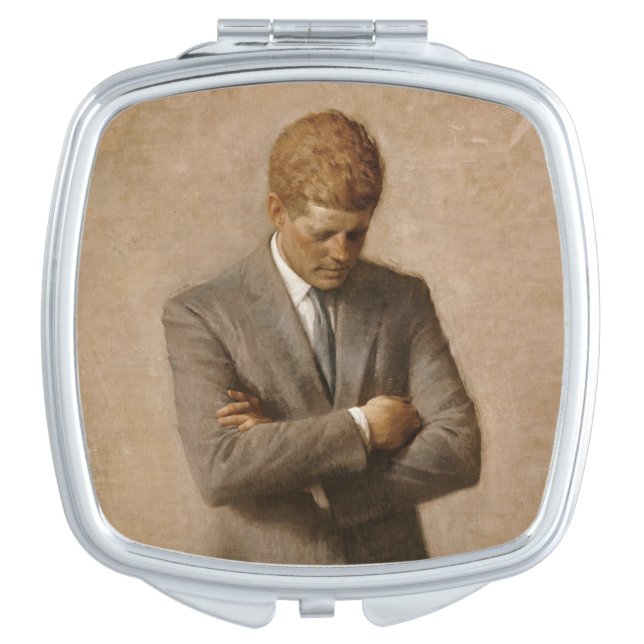 American President John Kennedy Painted Portrait  Compact Mirror (Front)