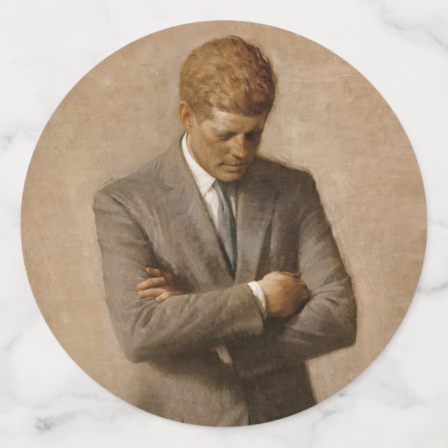 American President John Kennedy Painted Portrait  Confetti (Large Back)