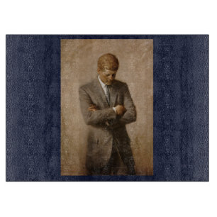American President John Kennedy Painted Portrait Cutting Board