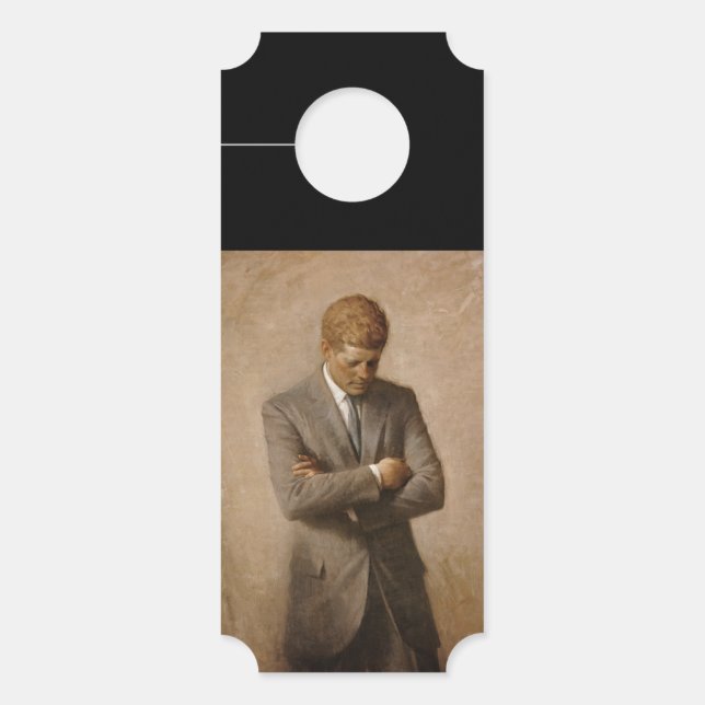 American President John Kennedy Painted Portrait  Door Hanger (Front)