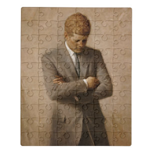 American President John Kennedy Painted Portrait Jigsaw Puzzle