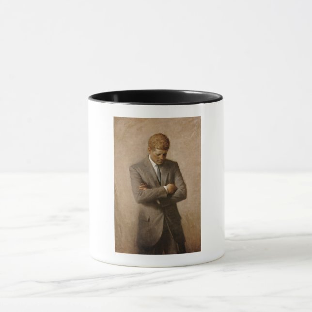American President John Kennedy Painted Portrait  Mug (Center)