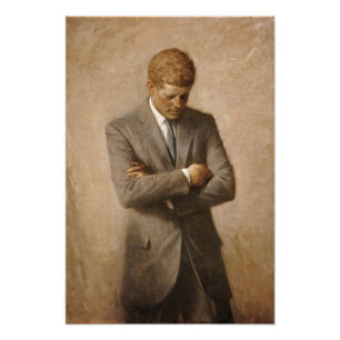 American President John Kennedy Painted Portrait Photo Print