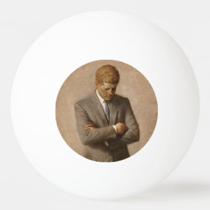 American President John Kennedy Painted Portrait Ping Pong Ball