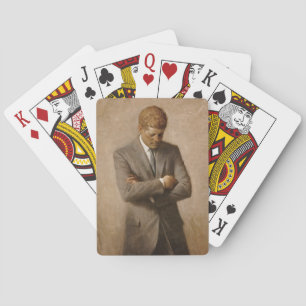 American President John Kennedy Painted Portrait  Poker Cards