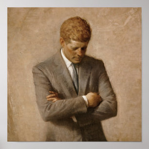American President John Kennedy Painted Portrait  Poster