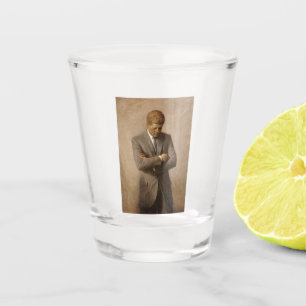 American President John Kennedy Painted Portrait Shot Glass