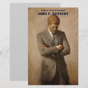 American President John Kennedy Painted Portrait  Stationery