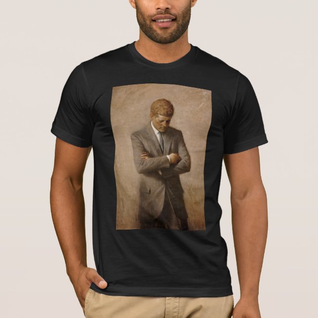 American President John Kennedy Painted Portrait  T-Shirt (Front)
