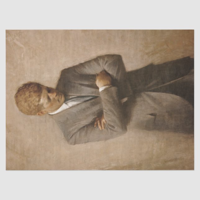 American President John Kennedy Painted Portrait  Tissue Paper (Front)