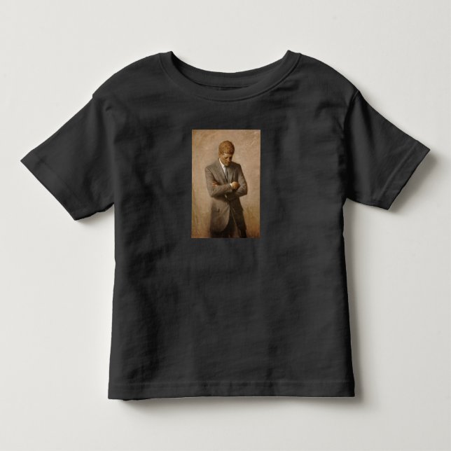 American President John Kennedy Painted Portrait  Toddler T-shirt (Front)