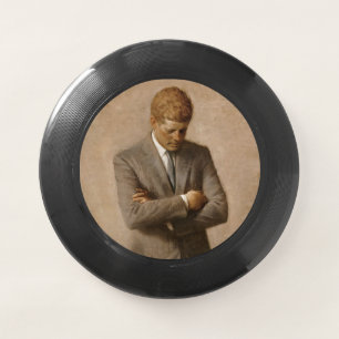 American President John Kennedy Painted Portrait  Wham-O Frisbee
