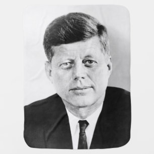 American President John Kennedy Presidential Photo Baby Blanket