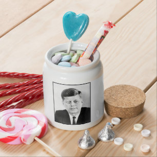 American President John Kennedy Presidential Photo Candy Jar