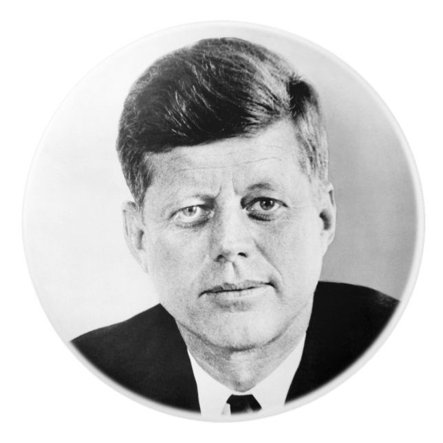 American President John Kennedy Presidential Photo Ceramic Knob (Front)