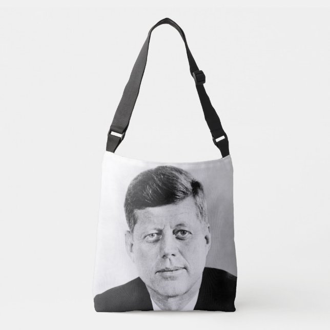 American President John Kennedy Presidential Photo Crossbody Bag (Front)