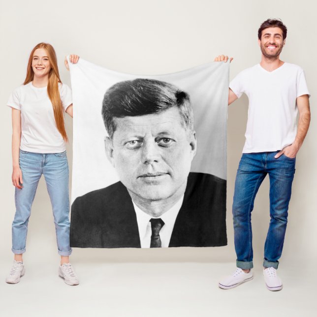 American President John Kennedy Presidential Photo Fleece Blanket (In Situ)