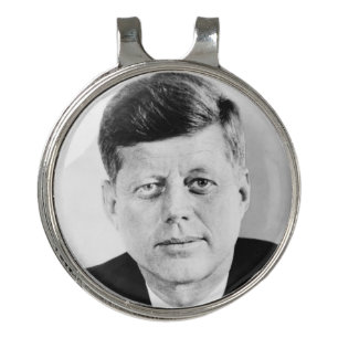 American President John Kennedy Presidential Photo Golf Hat Clip