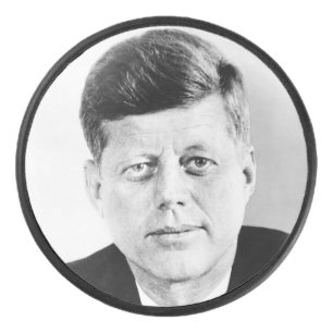 American President John Kennedy Presidential Photo Hockey Puck