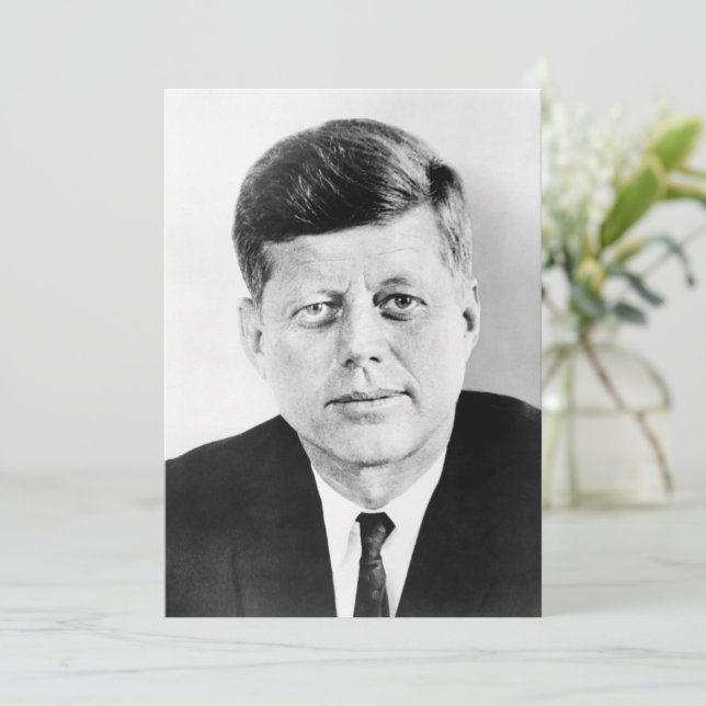 American President John Kennedy Presidential Photo Holiday Card (Standing Front)