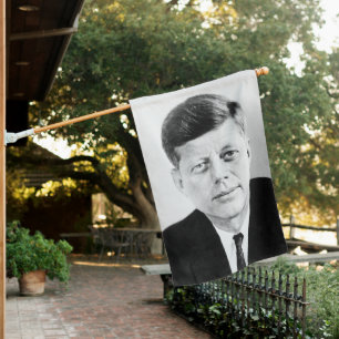 American President John Kennedy Presidential Photo House Flag