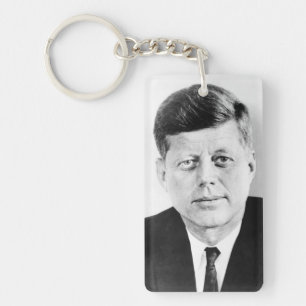 American President John Kennedy Presidential Photo Keychain