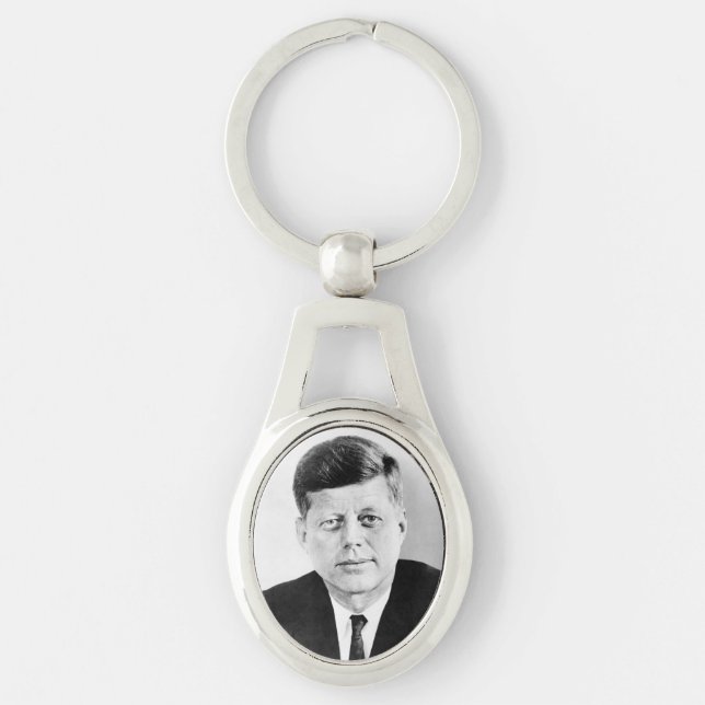 American President John Kennedy Presidential Photo Keychain (Front)