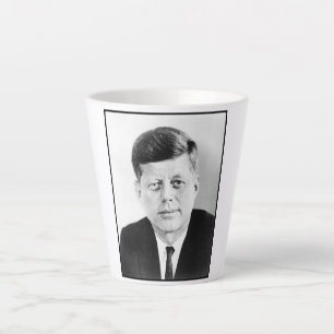 American President John Kennedy Presidential Photo Latte Mug