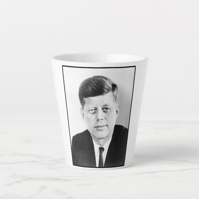 American President John Kennedy Presidential Photo Latte Mug (Front)