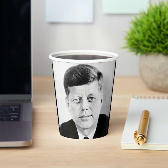 American President John Kennedy Presidential Photo Paper Cups (Insitu)