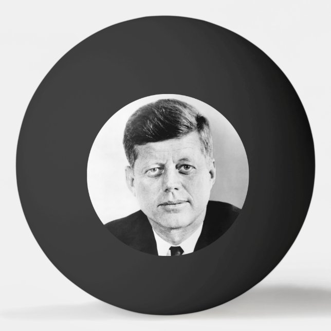 American President John Kennedy Presidential Photo Ping Pong Ball (Front)