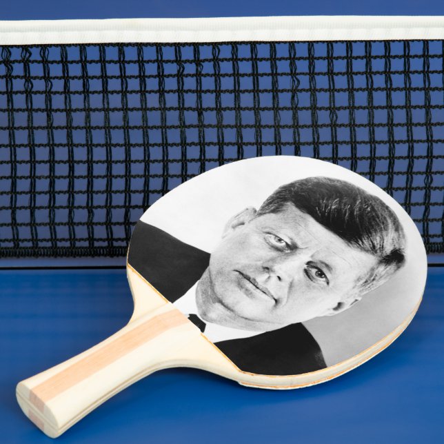 American President John Kennedy Presidential Photo Ping Pong Paddle (Insitu)