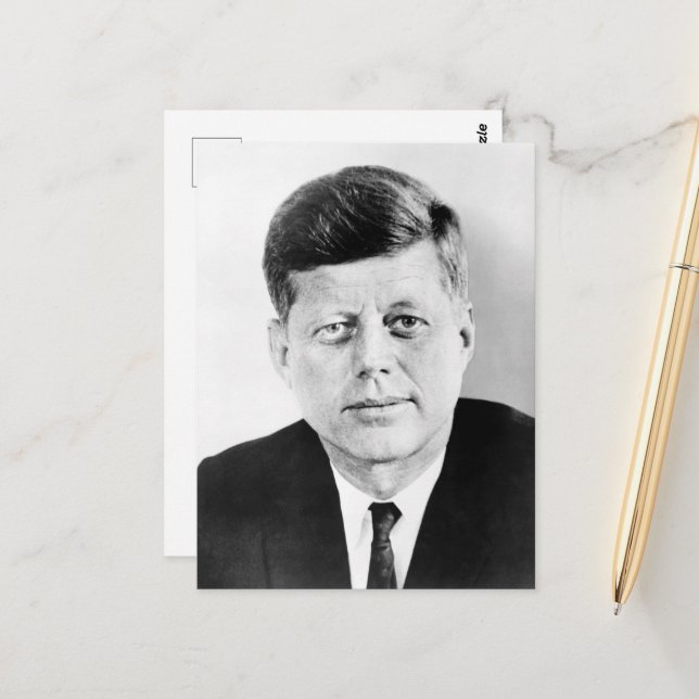 American President John Kennedy Presidential Photo Postcard (Front/Back In Situ)
