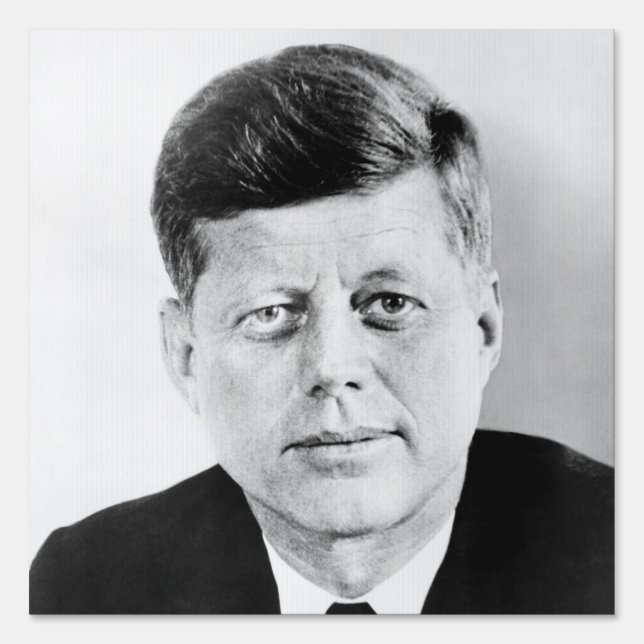 American President John Kennedy Presidential Photo Sign (Front)
