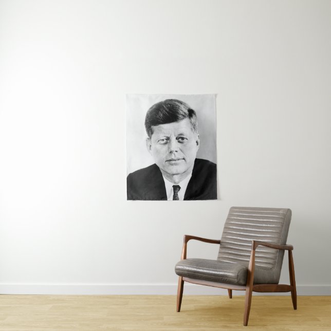 American President John Kennedy Presidential Photo Tapestry (In Situ)