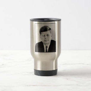 American President John Kennedy Presidential Photo Travel Mug