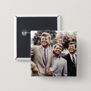 American President John Kennedy & Robert & Ted Button