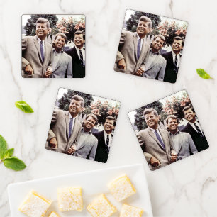 American President John Kennedy & Robert & Ted Coaster Set