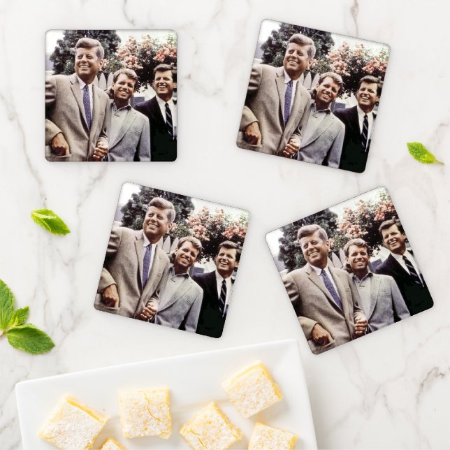 American President John Kennedy & Robert & Ted Coaster Set (In Situ)