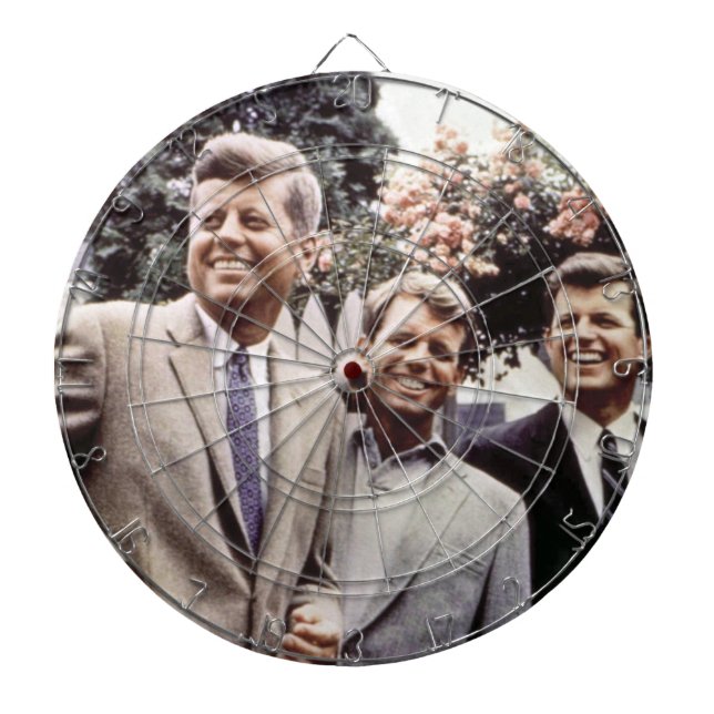 American President John Kennedy & Robert & Ted Dart Board (Front)