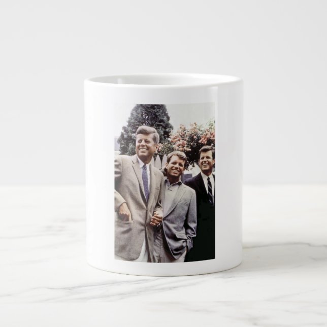 American President John Kennedy & Robert & Ted Giant Coffee Mug (Front)