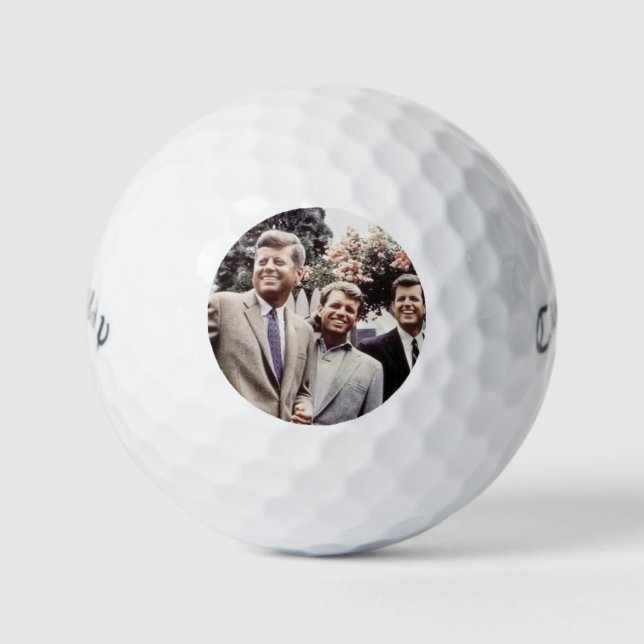 American President John Kennedy & Robert & Ted Golf Balls (Front)