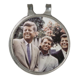 American President John Kennedy & Robert & Ted Golf Hat Clip