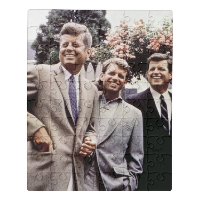 American President John Kennedy & Robert & Ted Jigsaw Puzzle (Puzzle Vertical)