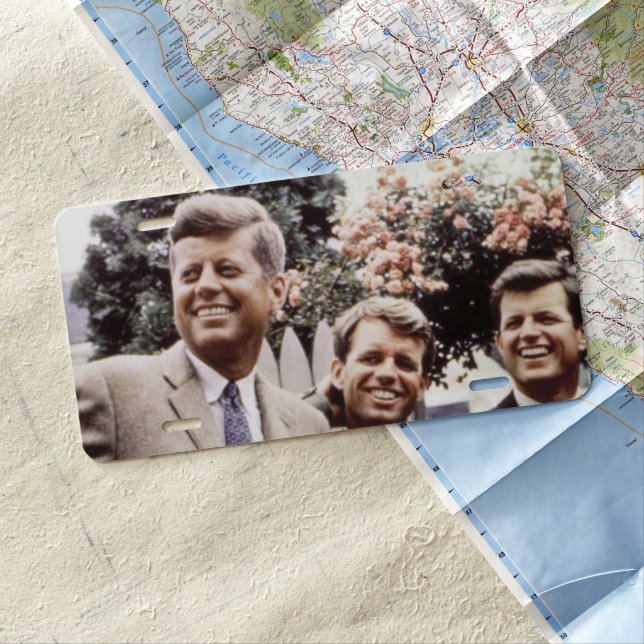 American President John Kennedy & Robert & Ted License Plate (In Situ)