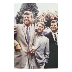 American President John Kennedy & Robert & Ted Metal Print